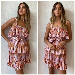 Acler Eliot Pleated Mini Dress